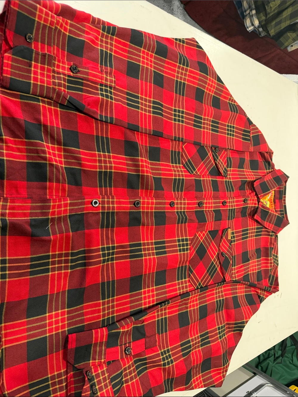 DIXXON Red and Black Plaid Button-Down Flannel - Picture 2 of 8